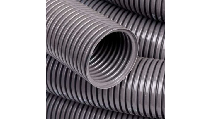 Rura karbowana 750N do zalewania betonem samogasnąca szara z pilotem i smarowaniem fi 25/19 ECICTA25T /100m/