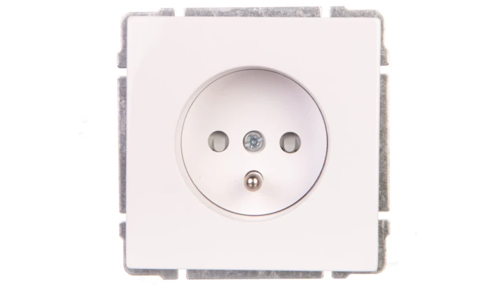 KOS66 Gniazdo pojedyncze z/u z przesłonami białe 660444