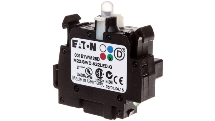 Styk pomocniczy 2P z diodą LED zieloną montaż czołowy SmartWire-DT 115980