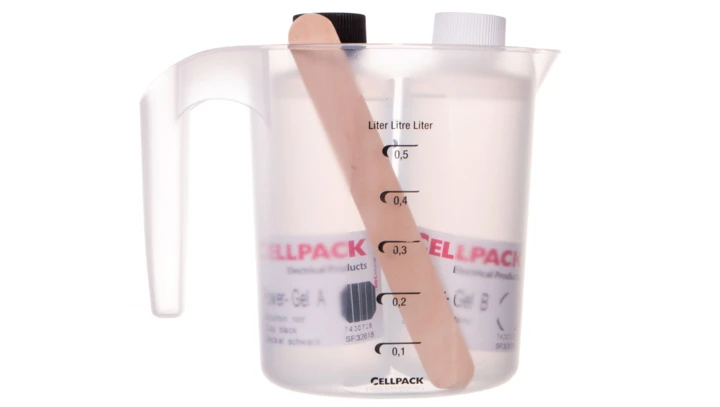 Dwuskładnikowy żel w butelkach, z pojemnikiem i mieszadłem, POWER GEL 400ml, 335120