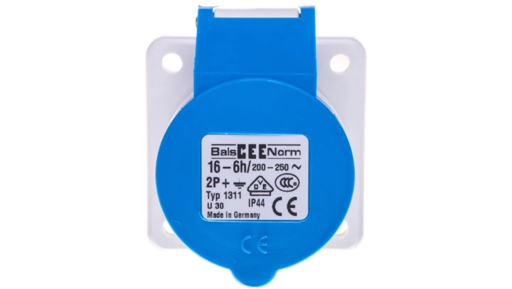Gniazdo tablicowe 16A 3P 230V 6h IP44 proste 1311