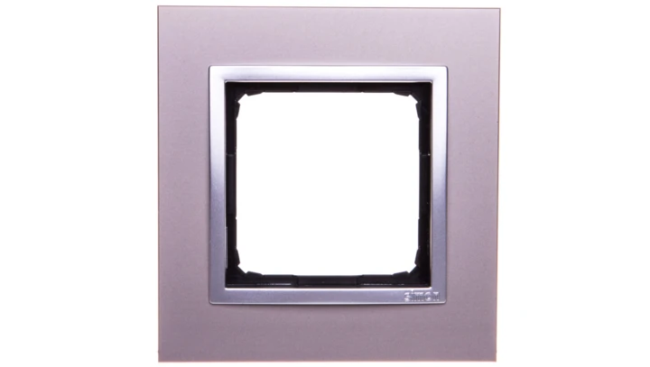 Simon 54 Nature Ramka pojedyncza metal SATYNOWY BLASK DRN1/79