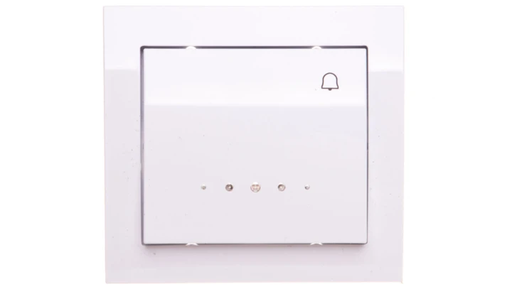 KIER Przycisk /dzwonek/ z podświetleniem biały ŁP-6WS/00