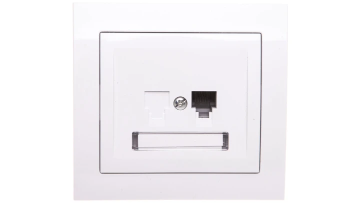 KIER Gniazdo telefoniczne pojedyncze RJ11 białe GPT-1W/00