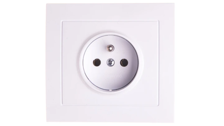 KIER Gniazdo pojedyncze z/u białe GP-1WZ/00