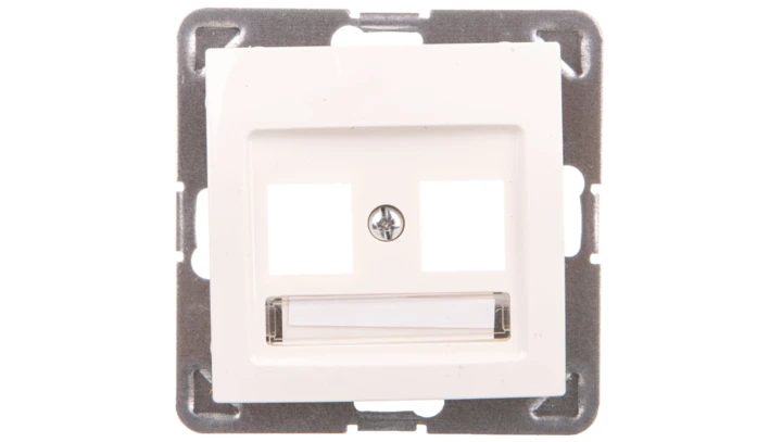 IMPRESJA Obudowa gniazda teleinformatycznego podwójnego ecru GPK-2Y/p/27