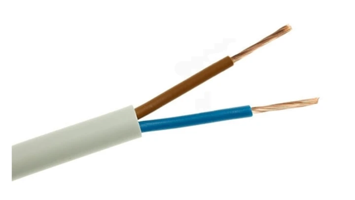 Przewód płaski H03VVH2-F (OMYp) 2x1,5 biały 300/300V /100m/