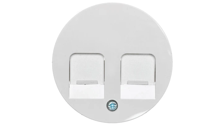 Berker R.1/R.3 Element centralny z zasuwami chroniącymi przed kurzem biały, połysk 11812089