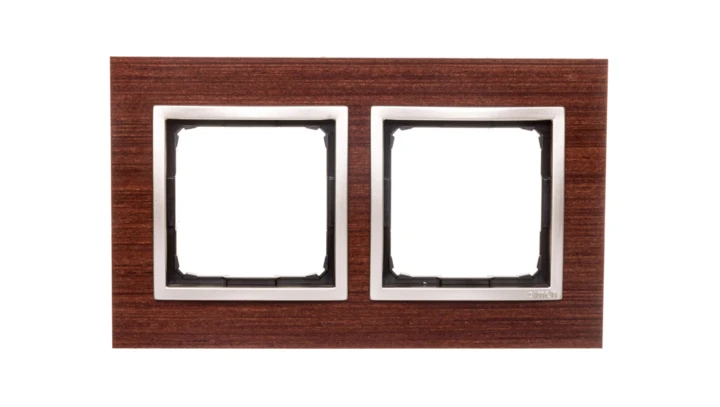 Simon 54 Nature Ramka podwójna drewno ZŁOT