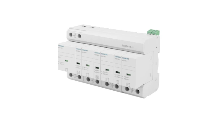 Ogranicznik przepięć Typ T1+T2 3P+N Uc 350V 25kA TN-S ze stykami sygn. SENTRON 5SD7444-1