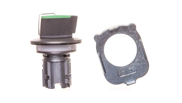 Napęd przełącznika 3 położeniowy I-O-II 30mm zielony podświetlany z samopowrotu metal mat IP69k Sirius ACT 3SU1062-2DM40-0AA0