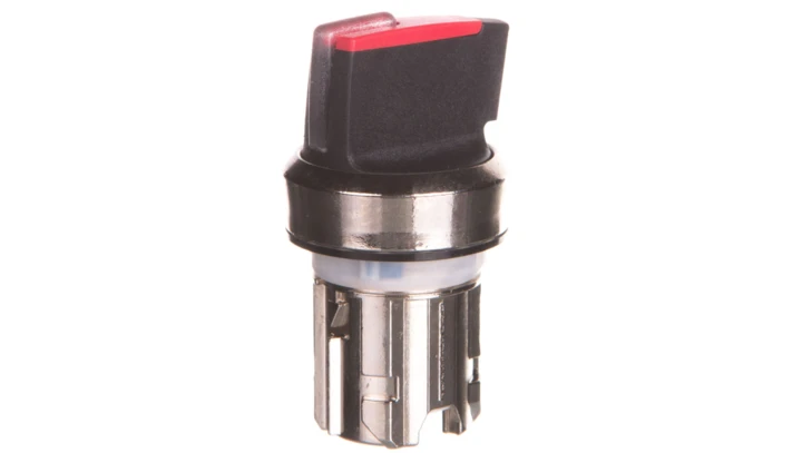 Napęd przełącznika 3 położeniowy I-O-II 22mm czerwony z podświetleniem bez samopowrotu metal mat IP69k Sirius ACT 3SU1052-2BL2