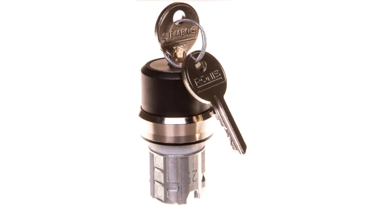 Napęd przełącznika 3 położeniowy I-OII 22mm 2x klucz RONIS SB30 stabilny/niestabilny metal IP69k Sirius ACT 3SU1050-4BN01-0AA0