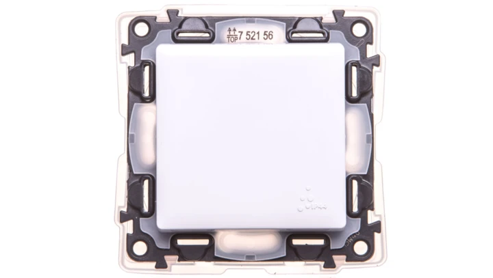 VALENA LIFE Łącznik schodowy biały IP44 10A 752156