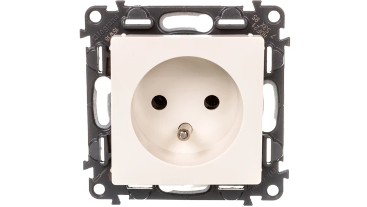 VALENA LIFE Gniazdo pojedyncze z/u 2P+Z kremowy 753285