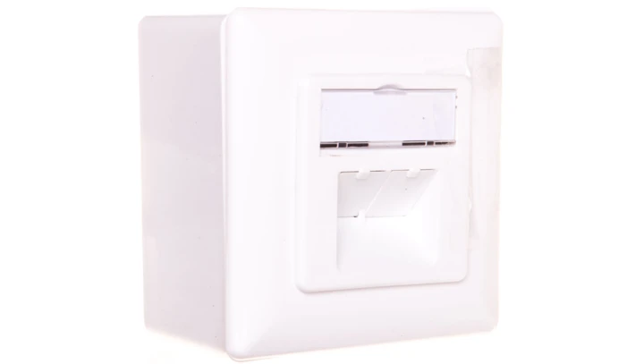 Gniazdo teleinformatyczne natynkowe 2x RJ45 STP kat. 6 DN-9006-N