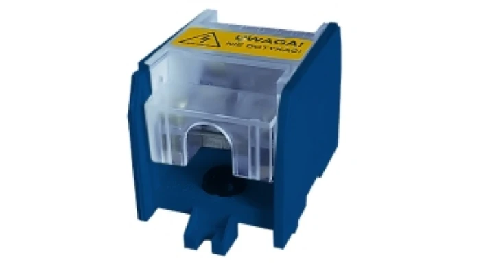 Odgałęźnik instalacyjny 1-segmentowy (zacisk: 1x70mm2 - 4x16mm2)/ z pokrywą niebieski LZ 1*70/16P 84047003