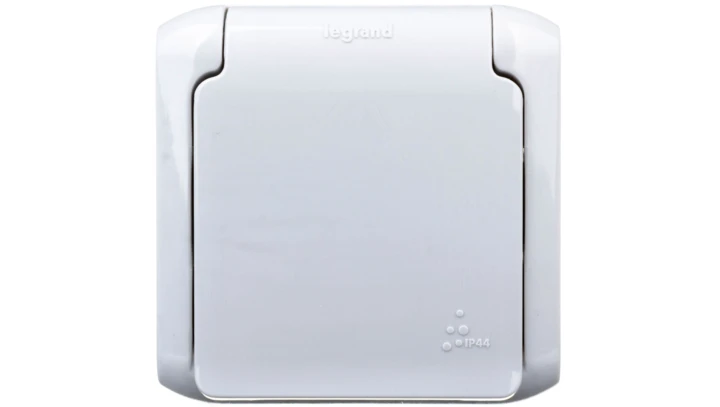 FORIX Gniazdo pojedyncze z/u 16A IP44 z przesłonami szare 782395