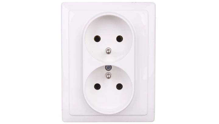 DANTE Gniazdo podwójne kompletne z/u białe 450436