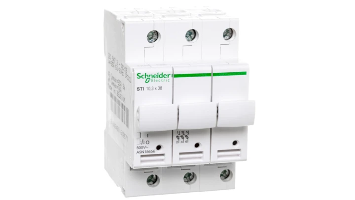 Rozłącznik bezpiecznikowy cylindryczny 3P 10x38mm STI A9N15656