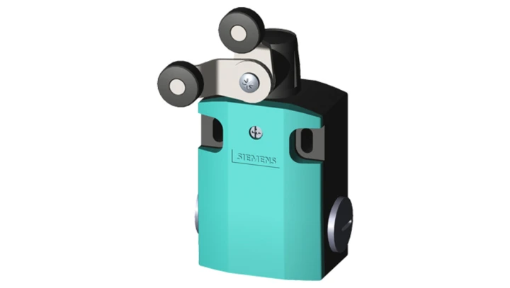 Wyłącznik krańcowy 1Z 1R migowe metal 56mm dźwignia uchylna widlasta kątowa dwie rolki 19mm tworzywo IP67 3SE5122-0CT11