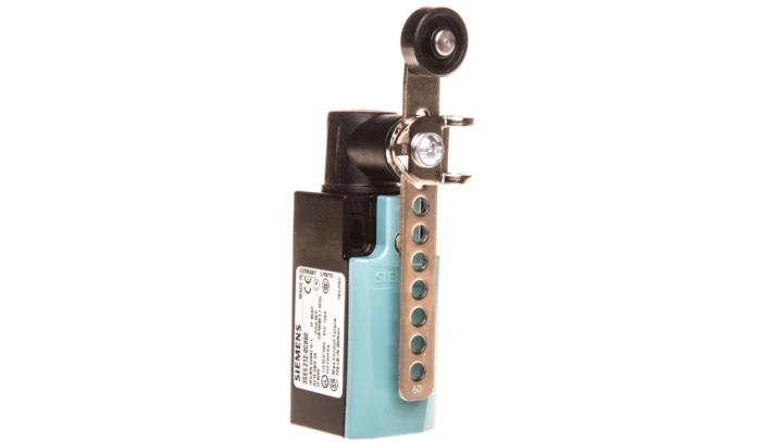 Wyłącznik krańcowy 1Z 1R migowe metal 31mm dźwignia uchylna 100mm regulowana krokowo z rolką 19mm z tworzywa IP67 33SE5212-0CK60