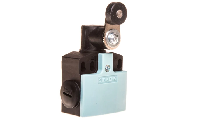 Wyłącznik krańcowy 1Z 1R pełzające tworzywo 50mm dźwignia uchylna z rolką 19mm z tworzywa IP67 3SE5242-0BK21