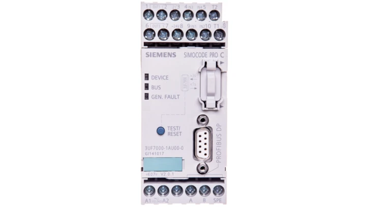 Elektroniczny moduł zabezpieczający silnik 4we/3wy 110-240V AC/DC PROFIBUS RS485 3UF7000-1AU00-0