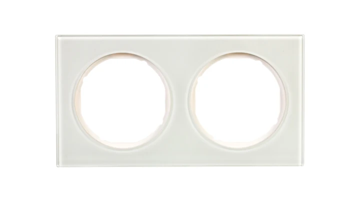 Berker R.3 Ramka podwójna szkło hartowane białe 10122209