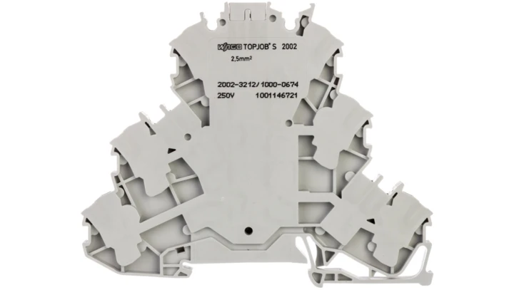 Złączka 3-piętrowa 2,5mm2 diodowa szara 2002-3212/1000-674 TOPJOBS /50szt./