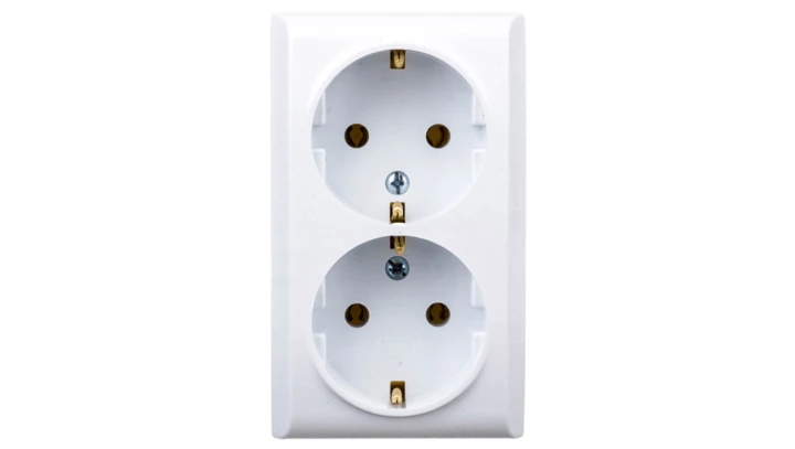 BIS Gniazdo podwójne z/u Schuko białe GN-2BS/00