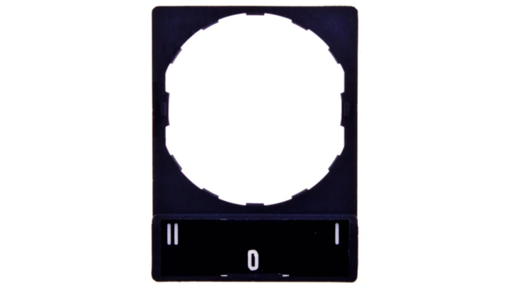 Szyld opisowy 30x40mm z etykietą 8x27mm I-0-II ZBY2186