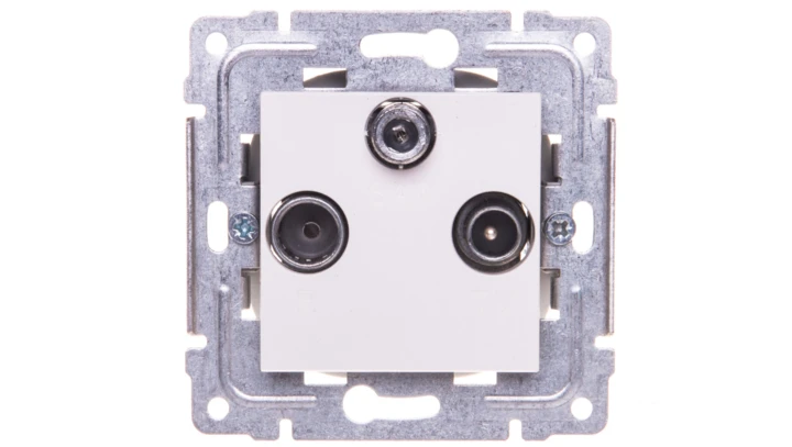 DANTE Gniazdo antenowe RTV/SAT końcowe białe 450476