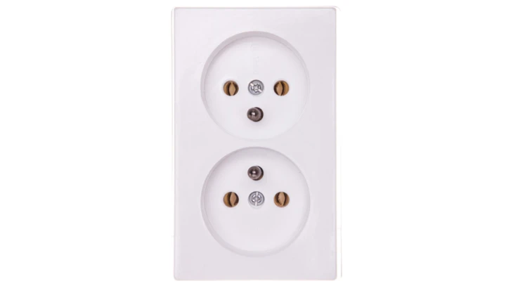 KAPPA Gniazdo podwójne z/u białe GW-2KZ/00