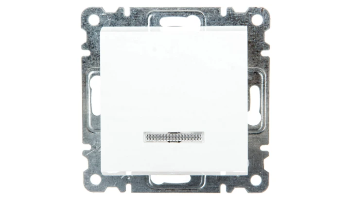 Lumina Łącznik zwierny z podświetleniem 10AX 230V biały WL0410