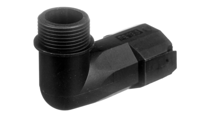 Dławnica poliamidowa kątowa do rur osłonowych PG13,5 IP54 czarna FKD 13 BK E03DK-07050101311 /10 szt./