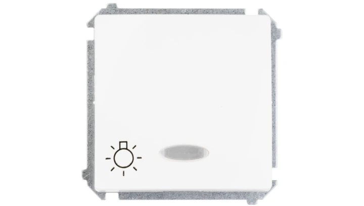 Simon Basic Przycisk /światło/ z podświetleniem 24V, szybkozłącza, biały BMS1L24V.01/11