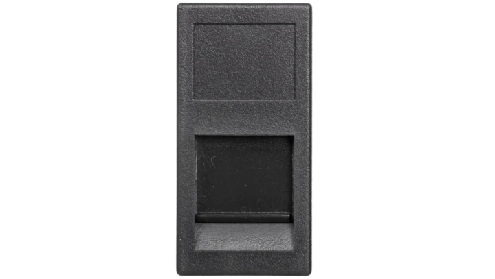 Simon Connect Płytka K45 gniazda teleinformatycznego pojedynczego RJ z przesłoną szary grafit KA76/14