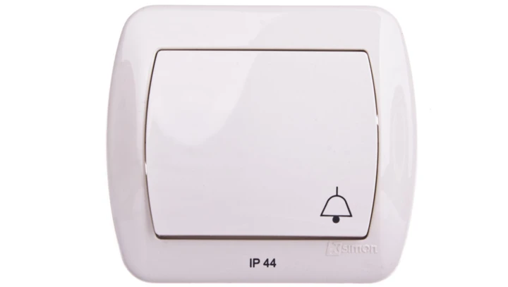 Simon Akord Przycisk bryzgoszczelny /dzwonek/ IP44 beżowy AD1B/12