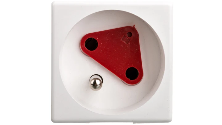 Simon Connect Gniazdo K45 pojedyncze DATA z/u 16A IP20 z kluczem uprawniającym, szybkozłącza, czysta biel KS22/9