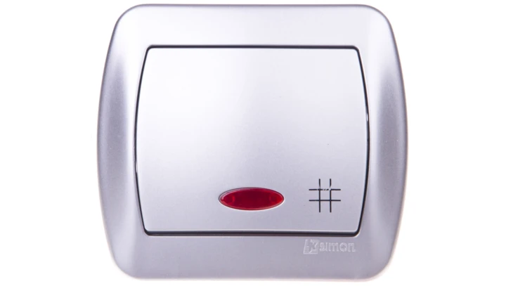 Simon Akord Łącznik krzyżowy z podświetleniem aluminium metalizowane AW7L/26