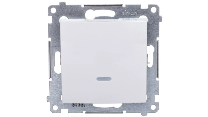 Simon 54 Łącznik jednobiegunowy z podświetleniem bialy DW1AL.01/11