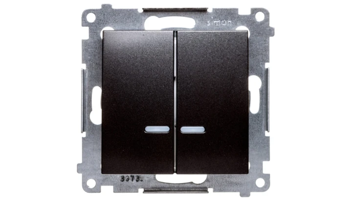 Simon 54 Łącznik świecznikowy z podświetleniem antracyt DW5ABL.01/48