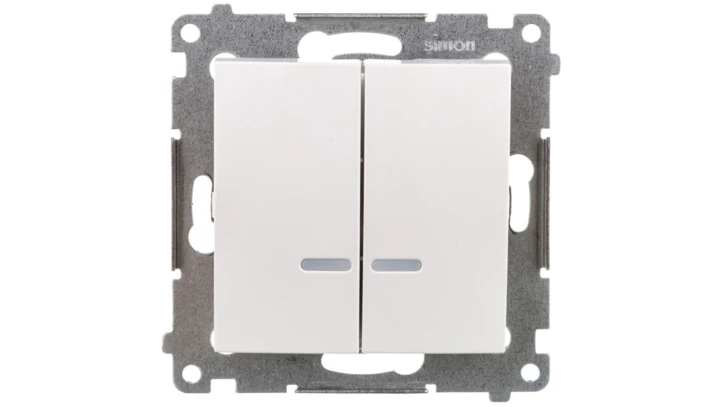 Simon 54 Łącznik świecznikowy z podświetleniem biały DW5ABL.01/11