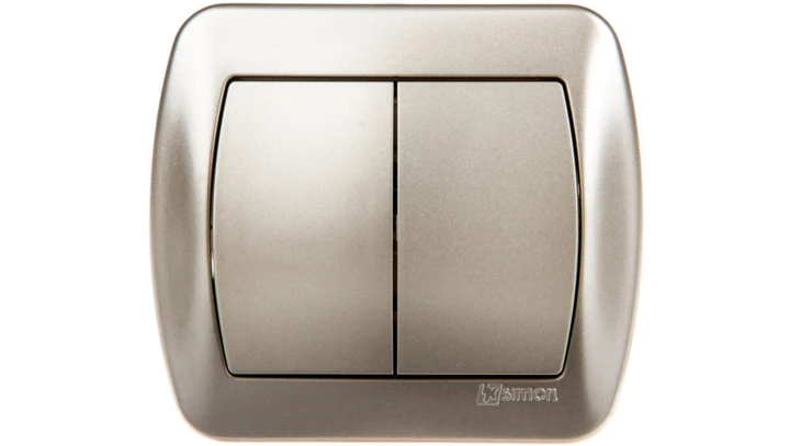 Simon Akord Łącznik schodowy podwójny satyna metalizowana AW6/2/29