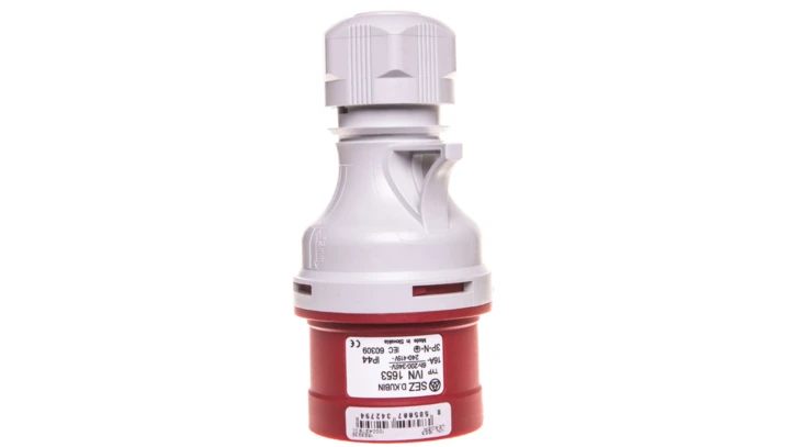 Wtyczka przenośna 5P 16A 400V czerwona IP44, IVN 1653