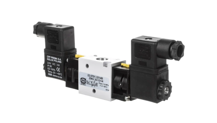 Zawór rozdzielający 24V DC 1MPa ZMG 3/2 bistabilnie G1/4 22.0701.3214B