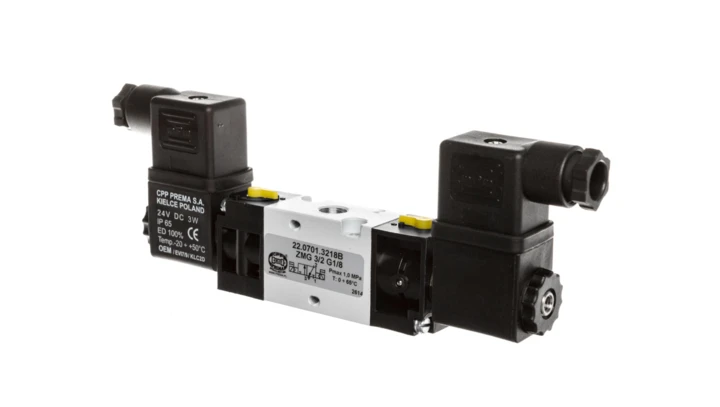 Zawór rozdzielający 24V DC 1MPa ZMG 3/2 bistabilnie G1/8 22.0701.3218B
