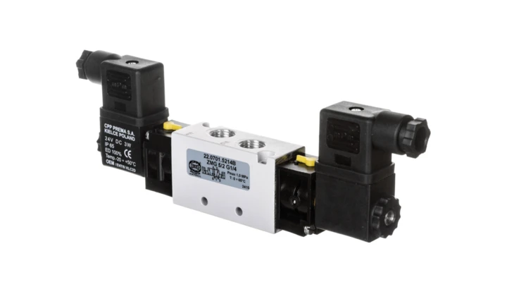 Zawór rozdzielający 24V DC 1MPa ZMG 5/2 G1/4 22.0701.5214B