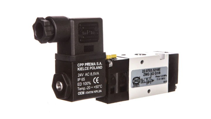 Zawór rozdzielający 24V AC 1MPa ZMG 3/2 G1/8 22.0703.3218E